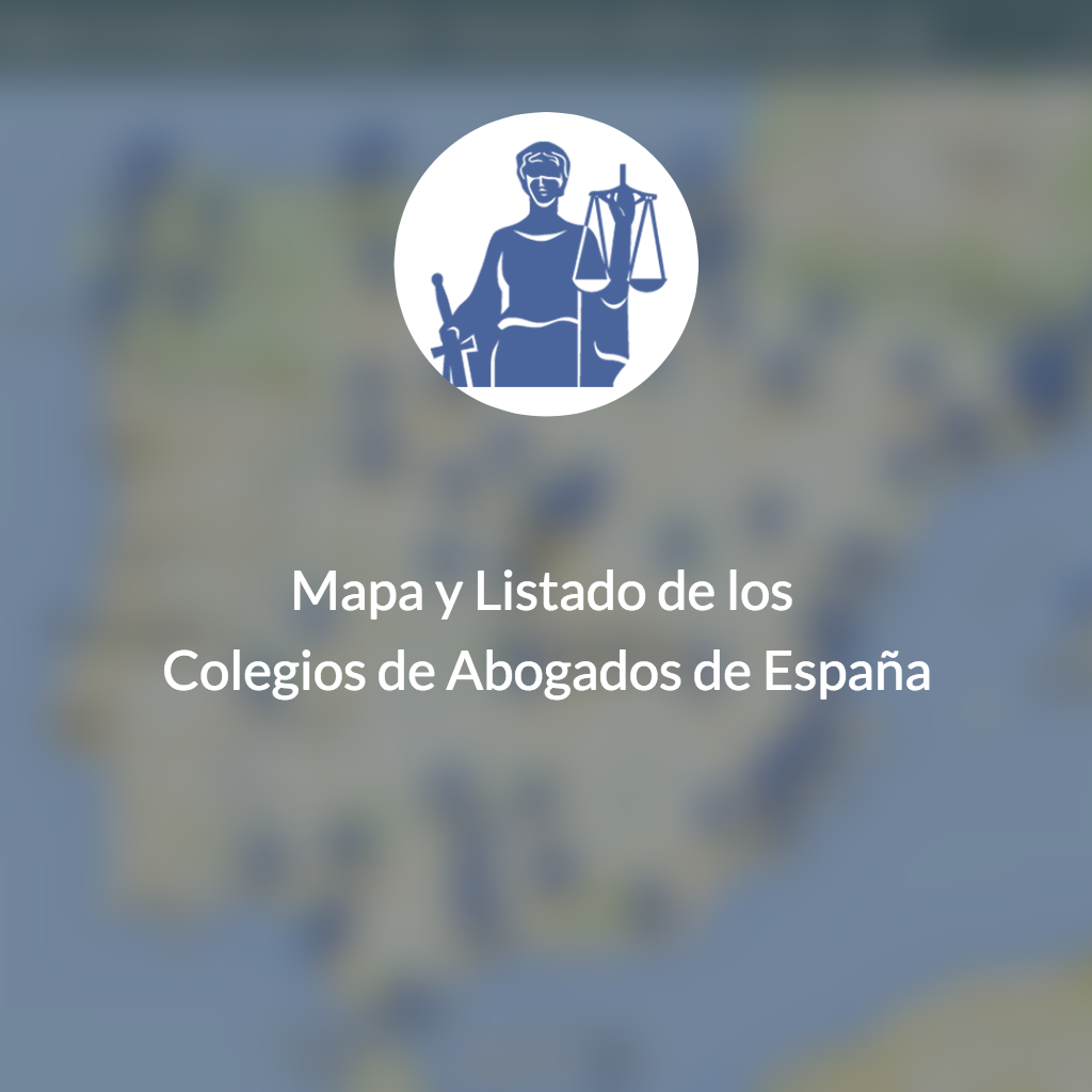Colegios de Abogados de España, aqui tienes un mapa y un listado con todos los colegios de abogados de españa con su direcciom, telefono, web y correo electronico
